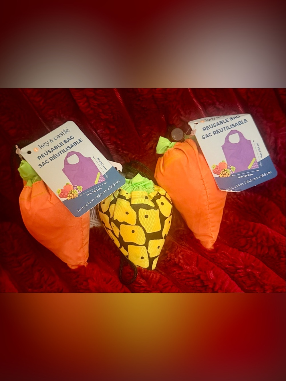 Reusable Fruit-Shaped Bags  - Orange & Yellow